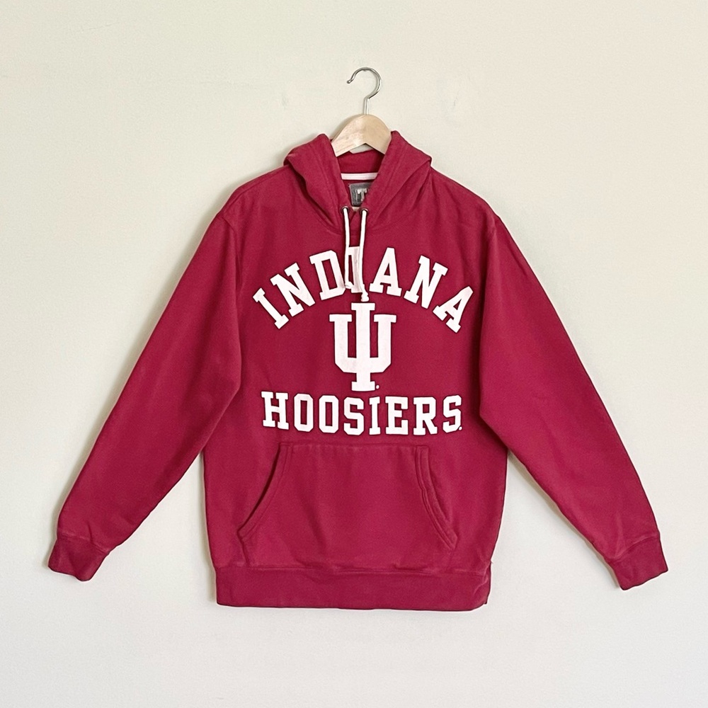 Vintage Y2K IU Indiana Hoosiers Heavyweight Red Hoodie Adult size Large